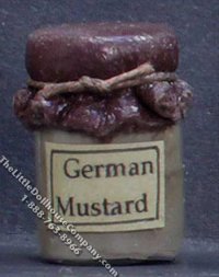 Miniature Homemade German Mustard in Wax Sealed Jar (image for) Miniature Homemade German Mustard in Wax Sealed Jar