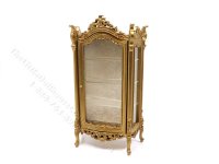 Miniature Gold Renaissance Display Cabinet for Dollhouses (image for) Miniature Gold Renaissance Display Cabinet for Dollhouses
