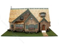 1:48 Scale Emerie Cottage Assembled Dollhouse (image for) 1:48 Scale Emerie Cottage Assembled Dollhouse