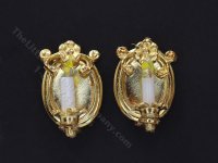1:48 Scale Miniature 3V Pair of Candle & Mirror Sconces for Dollhouses (image for) 1:48 Scale Miniature 3V Pair of Candle & Mirror Sconces for Dollhouses