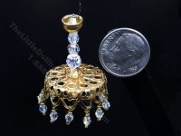 1:48 Scale Miniature 3V Crystal Chandelier for Dollhouses (image for) 1:48 Scale Miniature 3V Crystal Chandelier for Dollhouses