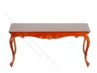 Miniature American Victorian 1840 Dining Table for Dollhouses - Walnut (image for) Miniature American Victorian 1840 Dining Table for Dollhouses - Walnut