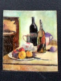 "Still Life with Two Bottle" Replica Painting by Larry Morganti (image for) "Still Life with Two Bottle" Replica Painting by Larry Morganti