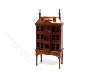Miniature 1/144 Pickering Manor Dollhouse Babyhouse - Walnut (image for) Miniature 1/144 Pickering Manor Dollhouse Babyhouse - Walnut