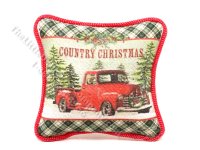 Miniature "Country Christmas" Pillow for Dollhouses (image for) Miniature "Country Christmas" Pillow for Dollhouses